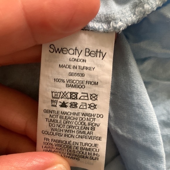 Sweaty Betty Exalt Long Sleeve Top Air Blue‎ size XS - Picture 6 of 15